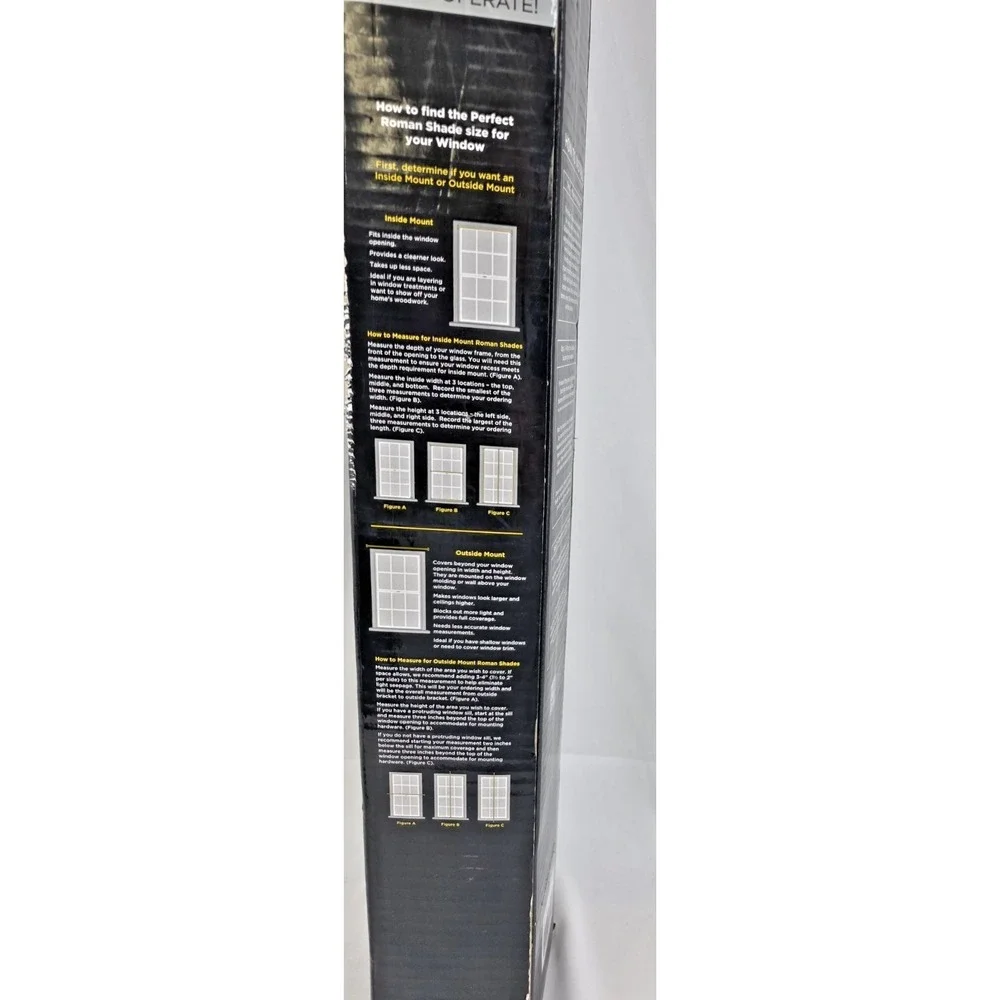 Eclipse Absolute Zero 35x64 Cordless Roman Window Shade 100% Blackout Roselle